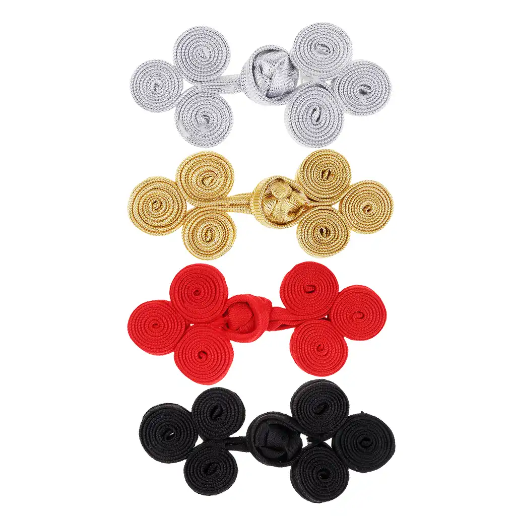 5pairs Chinese Knot Buttons Cloak Clasp Fastener Cardigan