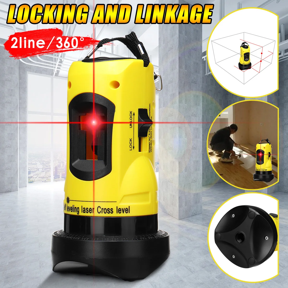 

Mini 2 Line 360 Degree Red Light Cross Laser Level Measure Automatic Self leveling Horizontal Vertical Laser Diagnostic Tools