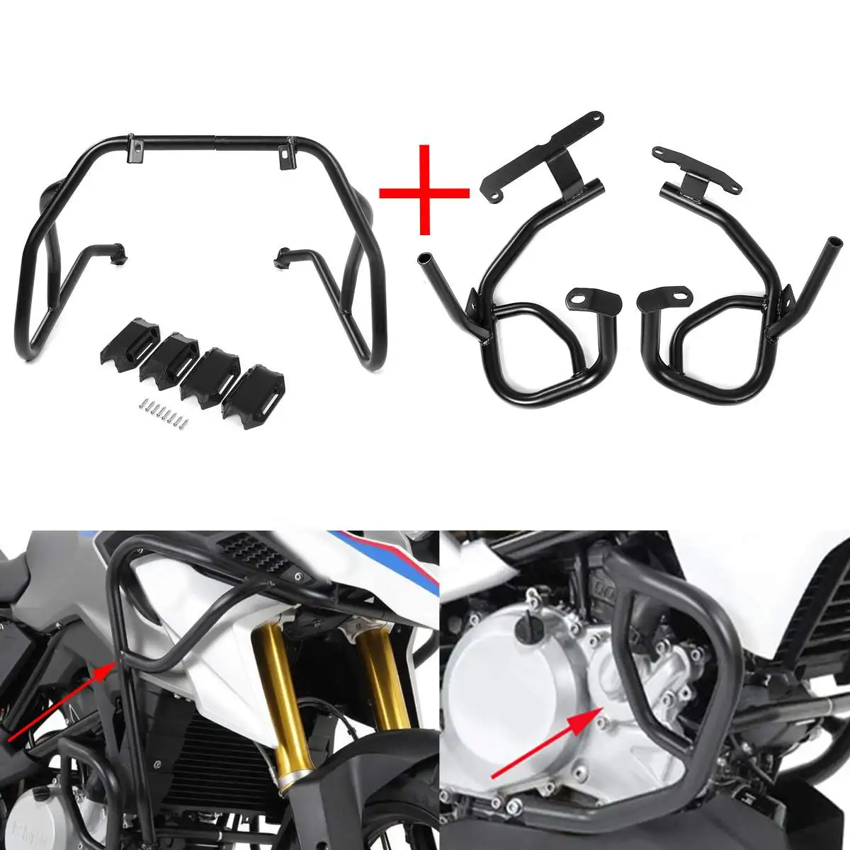 

High Quality Upper / Lower Motorcycle Engine Guard Crash Bar Protector For BMW G310R 2017-2018 G310GS 2018 Engine Bumper Guard