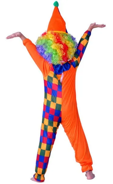 Дропшиппинг клоуна для детей; шапка-скафандр+ комбинезон, спортивный костюм+ кудрявый парик для Хэллоуина праздничная одежда на День независимости США, выставочного комплекса детский Клоунский Костюм