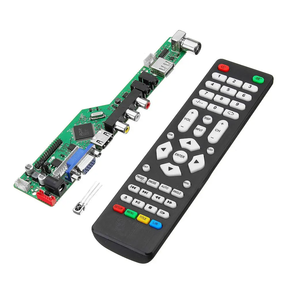 

Universal LCD LED TV Controller Driver Board TV/PC/VGA/HDMI/USB With Remote russian version China russian tv Suppliers