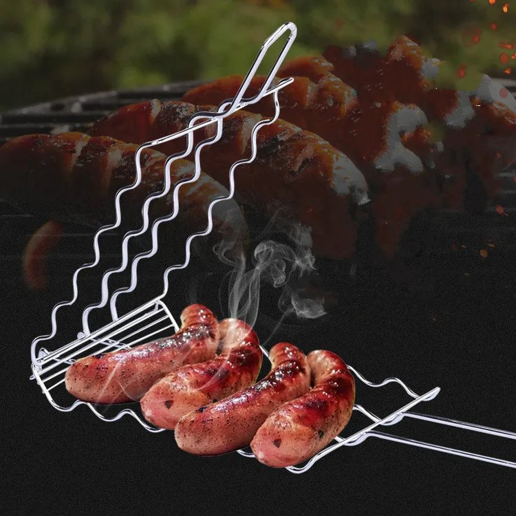 

Barbecue Sausage Baking Mesh Non Stick Grid BBQ Grill Mat Pad Teflon Easy Bake Baking Cooking Toools