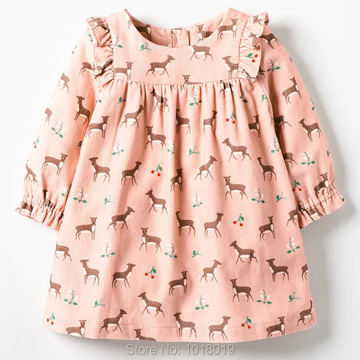 

New 2019 Brand Quality 100% Cotton Baby Girls Dresses Toddler Kids Clothing Children Clothes Long Sleeve Casual Dress Baby Girls