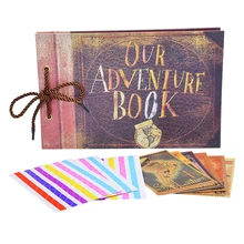 

Retro Photo Album 40 Pages Kraft Paper Sheets Card Our My Adventure Book Album Handmade DIY Photo foto Scrapbook Photo Album