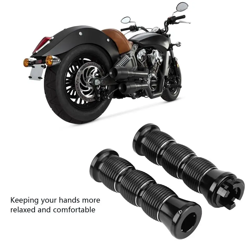 

1 Pair Motorcycle Handlebars CNC Handlebars Hand Grips Aluminum alloy Universal for Indian Scout 2015 2016 2017 2018 2019 NEW
