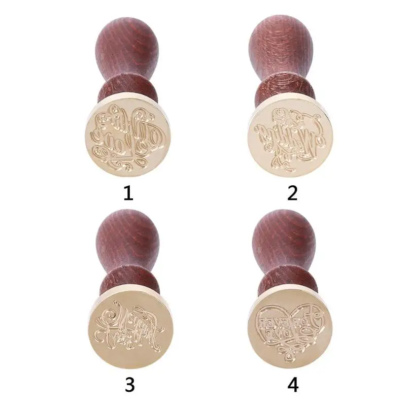  Retro Sealing Wax Stamp Blessing Word Wedding Invitation Decor Seal Stamps - 32972709610