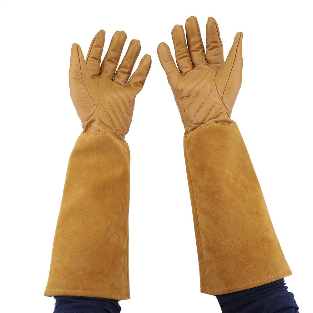 Bahçe eldiveni anti arı su geçirmez deri eldiven aşınmaya dayanıklı  delinmez uzun iş eldiven arıcılık koruma Gadget|Protective Clothing  Accessories| - AliExpress