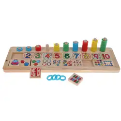 Деревянные Монтессори для изучения математики материал подсчета сортировки игры математические для раннего развития игрушки для детей