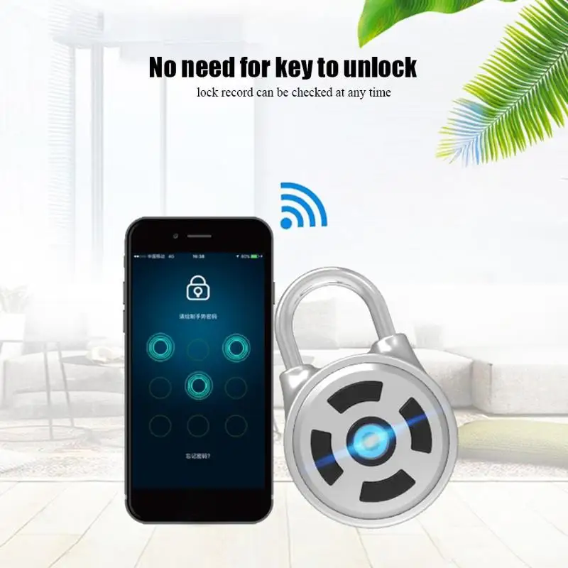 Умный Bluetooth замок из цинкового сплава Электронный беспроводной без ключа