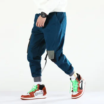 

#1916 Hip Hop Pants Men Casual Pencil Harem Cargo Pants Men Joggers Japanese Streetwear Trousers Ealstic Waist Pluse Size 4XL