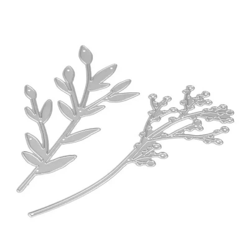  2pcs Branches DIY Metal Cutting Dies Scrapbooking Album Photo Decorative Embossing Crafts Paper Car - 32976402160
