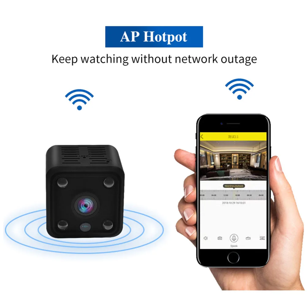 

Outdoor Night Vision Portable Home Monitoring Wireless Infrared Indoor Surveillance Security Motion Detection HD 1080P Camera