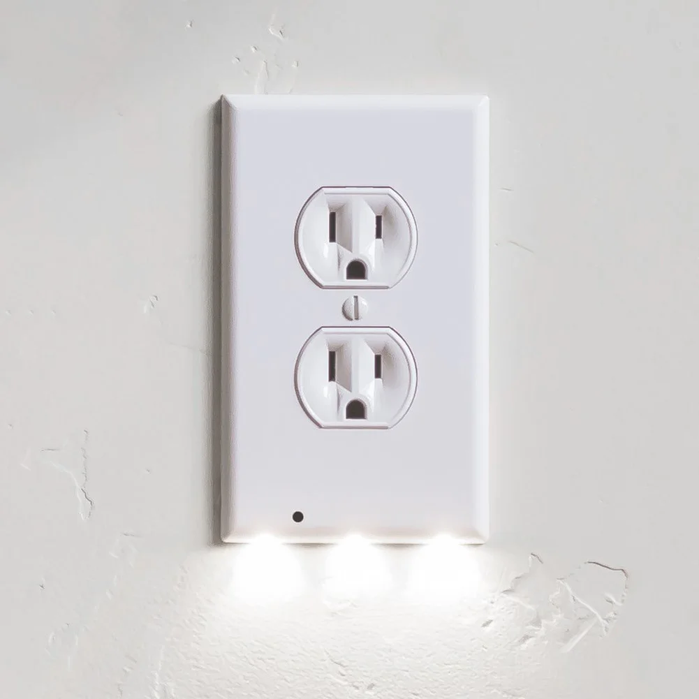 hallway emergency lamp outlet cover light sensor angel outlet cover with led light