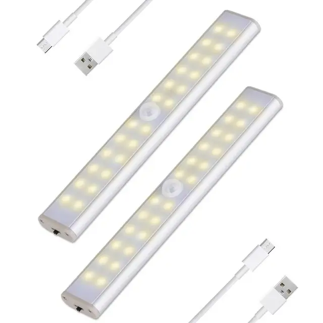 2 5w Abs Rechargeable Kitchen Cabinet Closet Wardrobe Led Light 2 5w Abs Rechargeable Kitchen Cabinet Closet Wardrobe Led Light Motion Sensor Dimmable Strip Bar Lamp Lighting With Magnet