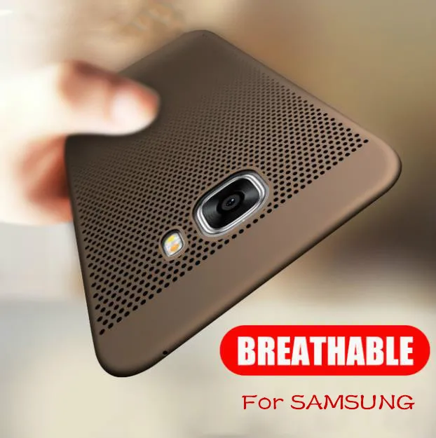 

Breathable Heat dissipation Case For Samsung Galaxy S9 S8 S10 plus lite S6 S7 Edge A8 A6 Plus A750 A9 J3 J4 J6 J7 J8 2018 Cover