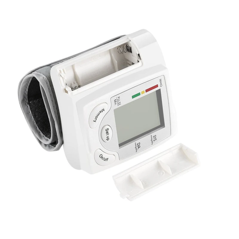 

Household Emergency Kits Blood Pressure Automatic Digital LCD Display Wrist Pressure Monitor Heart Beat Rate Pulse Meter Measure