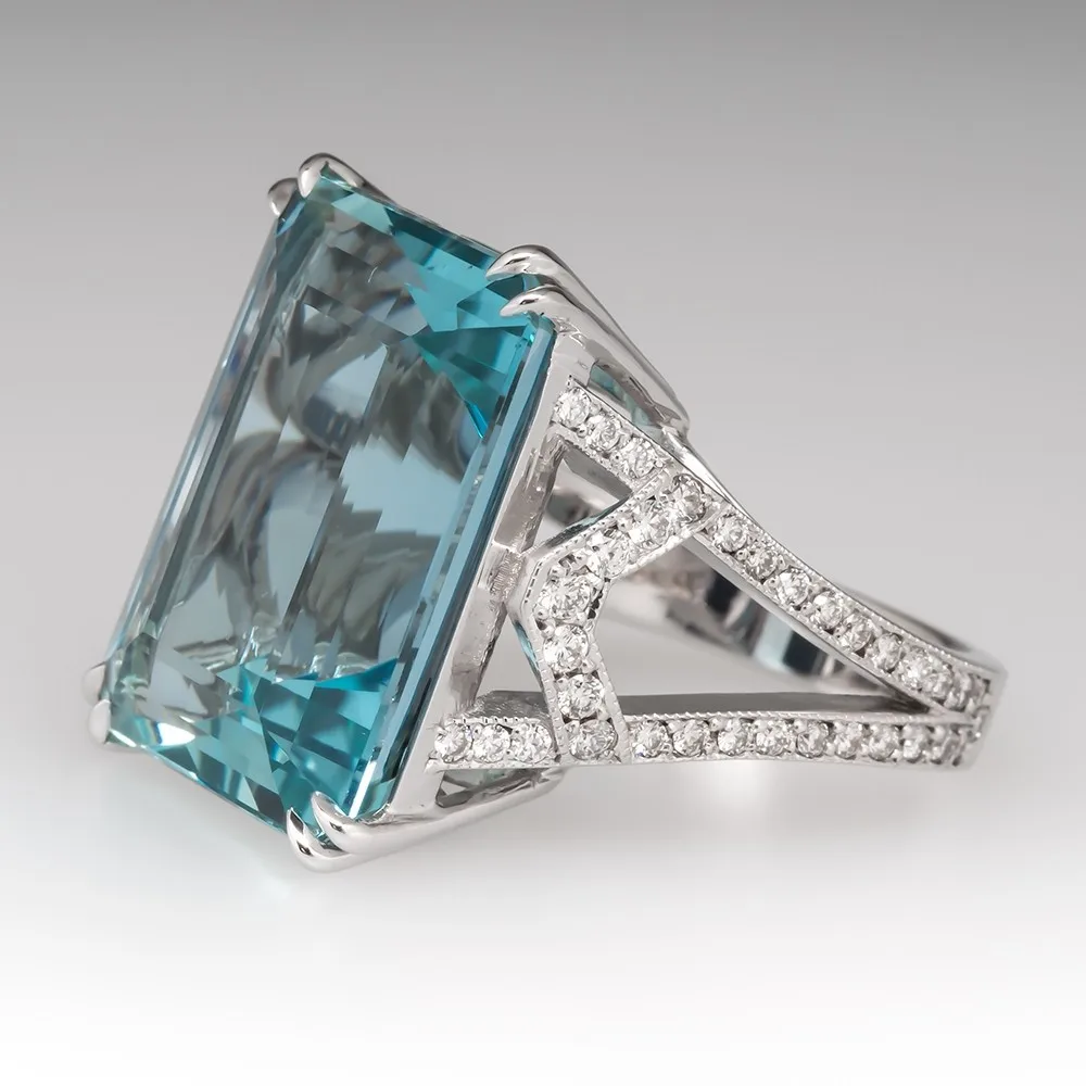 Серебряное кольцо 925 с голубым топазом и бриллиантами, квадратное кольцо с драгоценным камнем Bizuteria Anillo, 925 серебряное ювелирное изделие для женщин, сапфировое кольцо, коробка