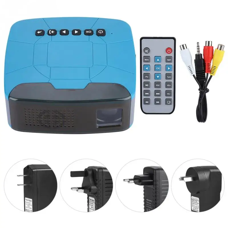 

500lm LCD Micro Projector 1080P HD Video Projector with Optical Trapezium Adjustment Micro Projectors 2019