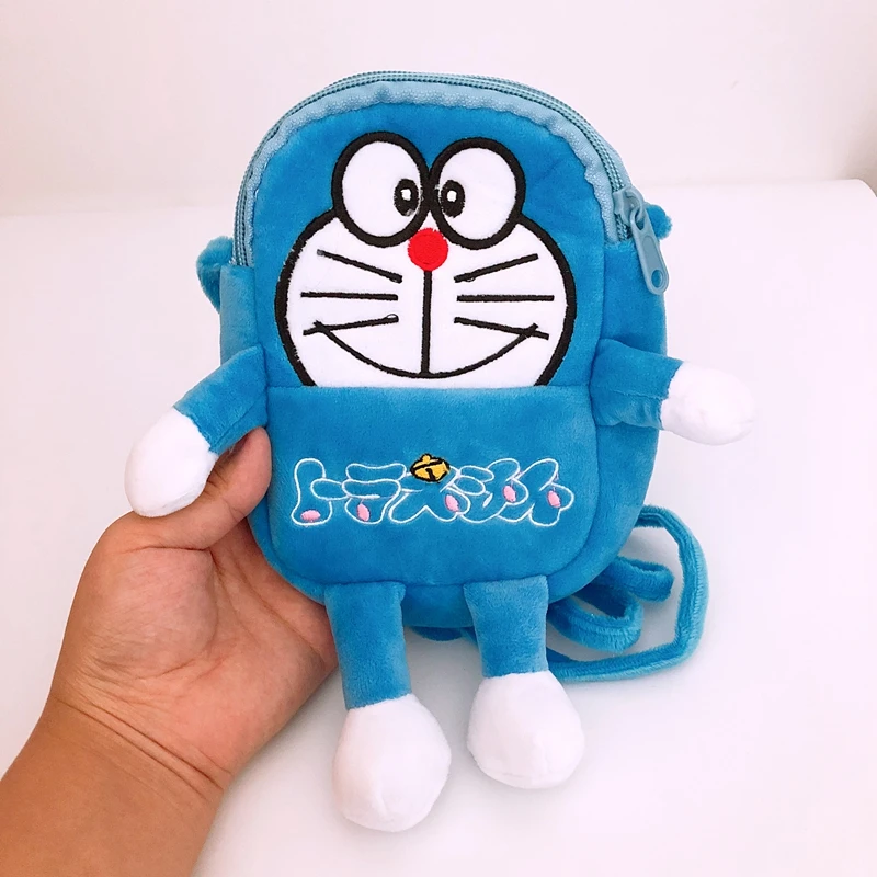 IVYYE 1 шт. плюшевая сумка через плечо Doraemon мультяшная мягкая тоут для телефона
