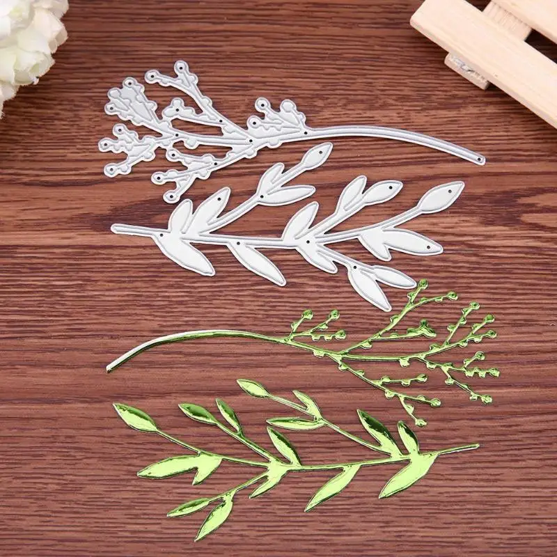  2pcs Branches DIY Metal Cutting Dies Scrapbooking Album Photo Decorative Embossing Crafts Paper Car - 32976402160