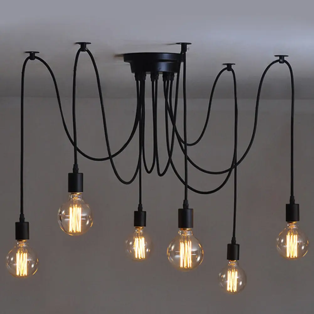 

Industrial Loft Spider Chandelier Pendant Ceiling Light Lamp 1.2m Fixture 2019