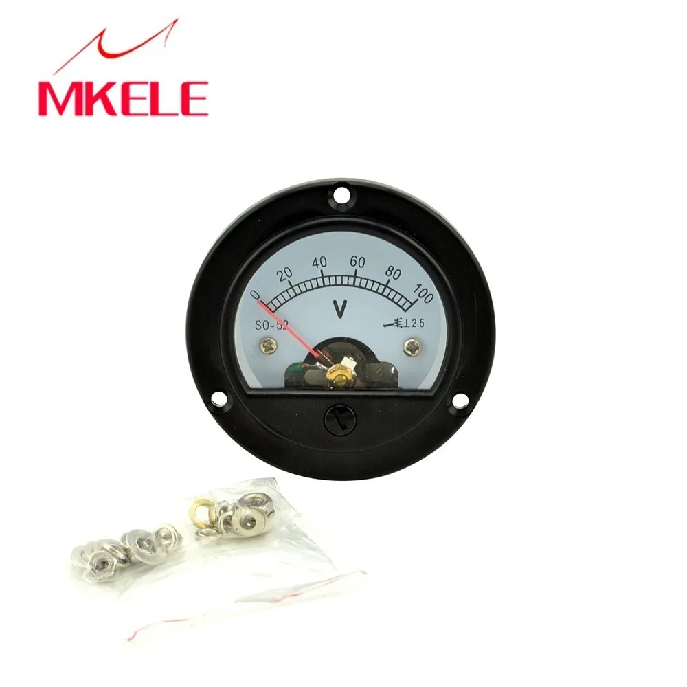 

New Arrivals AC 52(100V) Ammeter Current Ampere Voltage Meter Voltmet Voltmeter Pointer Diagnostic-tool Tester Voltimetro