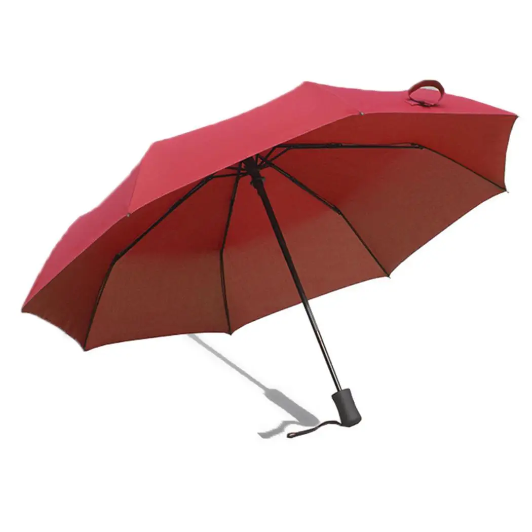 Super Wind Water Resistant Automatic One-button 375g 8 Opening 28cm/11inch Three Folding Triple Umbrella Steel | Дом и сад