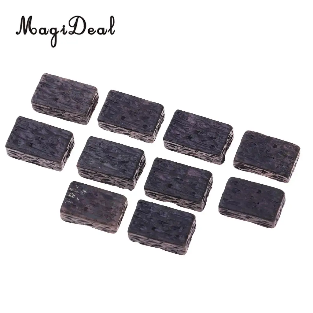 

MagiDeal 1:35 Mini Realistic Brick Models 1.1x0.7cm Military Sand Armor Scenery 10Pcs