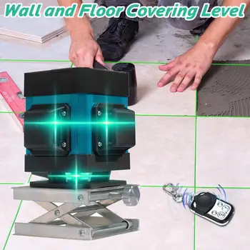 

3D Laser Level Instrument Green Light 12 Line Affixing Level High Precision Flat Glare Floor Ground Tile Leveling Nivel