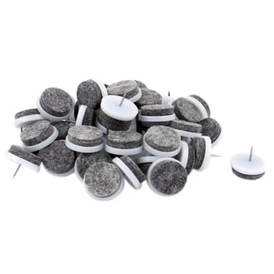 

Promotion! 40x Felt Feet Pad Skid Glide Nail Protector Furniture Chair Table Leg white 20Mm Nylon + Iron