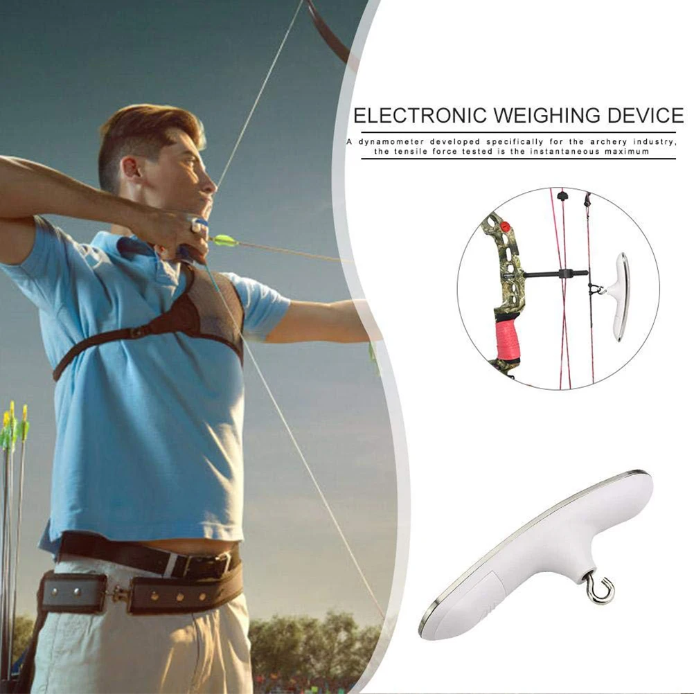 

110lbs Archery Compound Recurve Bow Scale Device Digital Can Measuring Peak Instrument Test Tool Compound Bow Hunting