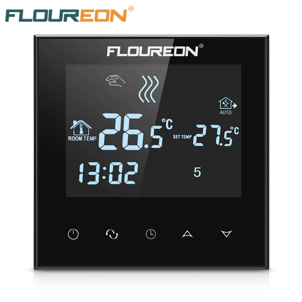 

Floureon Thermostat Warm Floor Heating System Thermoregulator AC 200-240V LCD Touch Screen Temperature Controller