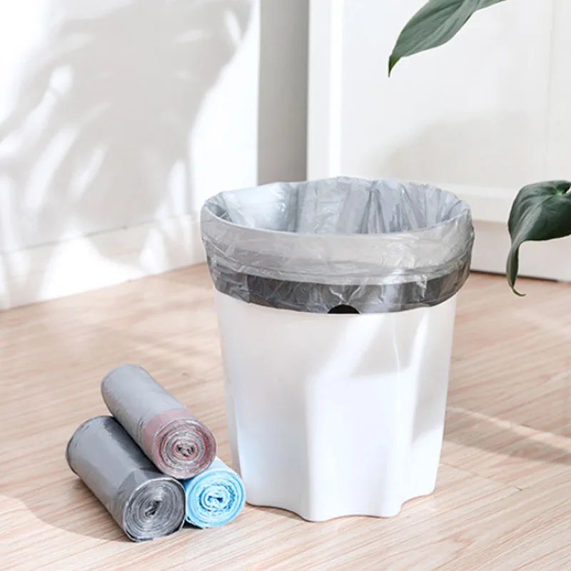 

Disposable Garbage Bag Household Cleaning Tools Thicken Plastic Rubbish Bag Vest Drawstring Style 90Pcs Trash Bags