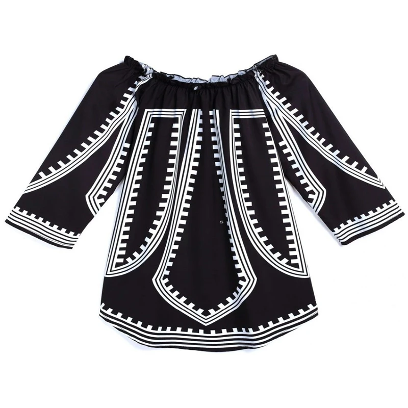

Swing Blouses Women Patchwork Sexy Off Shoulder Cute Summer Autumn Tops 2018 Fashion New Long Sleeve Beach Blouse