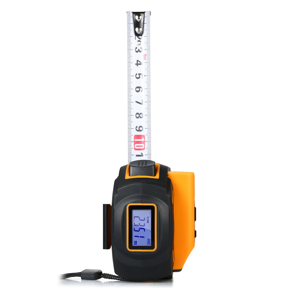 Laser 3-in-1 Digital LCD Display Level Vertical Measuring Measure Tape Tool