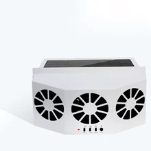Car Fan Ventilation Solar Car Three Hood Auto Exhaust Fan Radiator Solar Car Desuperheater Powerful Power-White air cooler mini