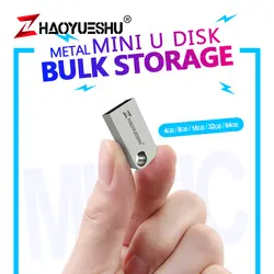 Модные супер мини металлический USB флеш-накопитель 4 ГБ 8 ГБ 16 ГБ USB 2,0 флеш-накопитель 32 Гб 64 ГБ флеш-накопитель Бесплатная доставка