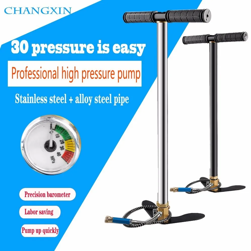 Comprar (Envío gratis) 300bar 30mpa 4500psi Mini compresor de alta presión de 3 etapas, bomba de Pcp operada a mano para rifle de bomba de aire Paintball