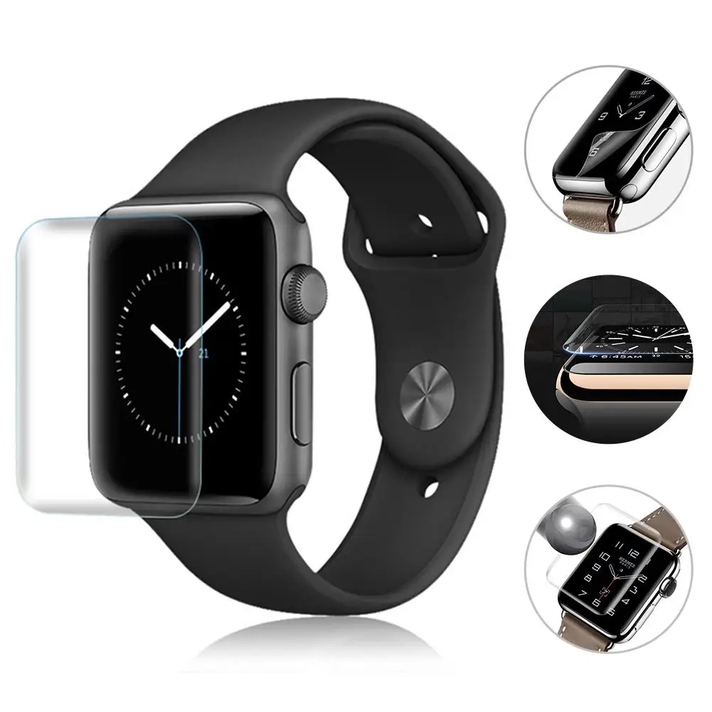 

2PCS 3D Full Screen Scratch-Resistant Soft Screen Protector Film Hydrogel Film For IWatch Apple Watch 1 2 3 Series 38mm 42mm New