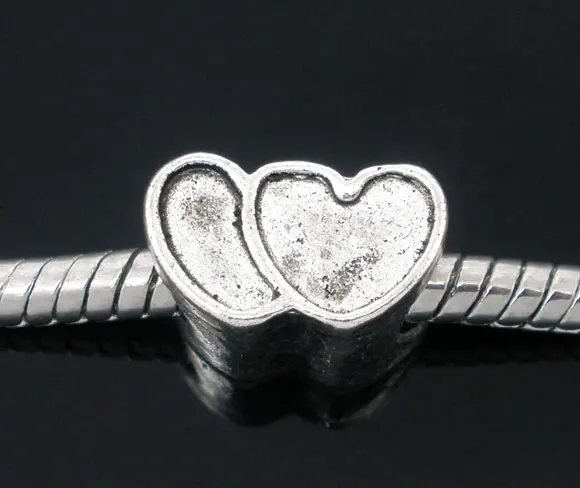 20 шт Валентина сердце бусины подходят шарм браслеты 12x7 мм (B05347)|bracelet belt|bracelet