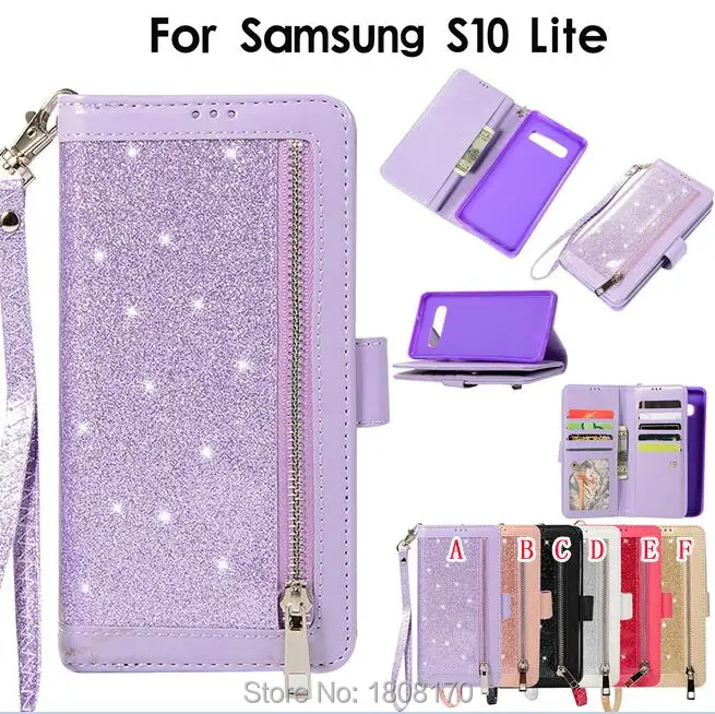 

C-Ku 9 Cards Multifunction Bling Wallet Leather Case For Samsung Galaxy S10 Plus J330 A5 A7 A6 2018 Stand Cover Pouch Bag 35pcs