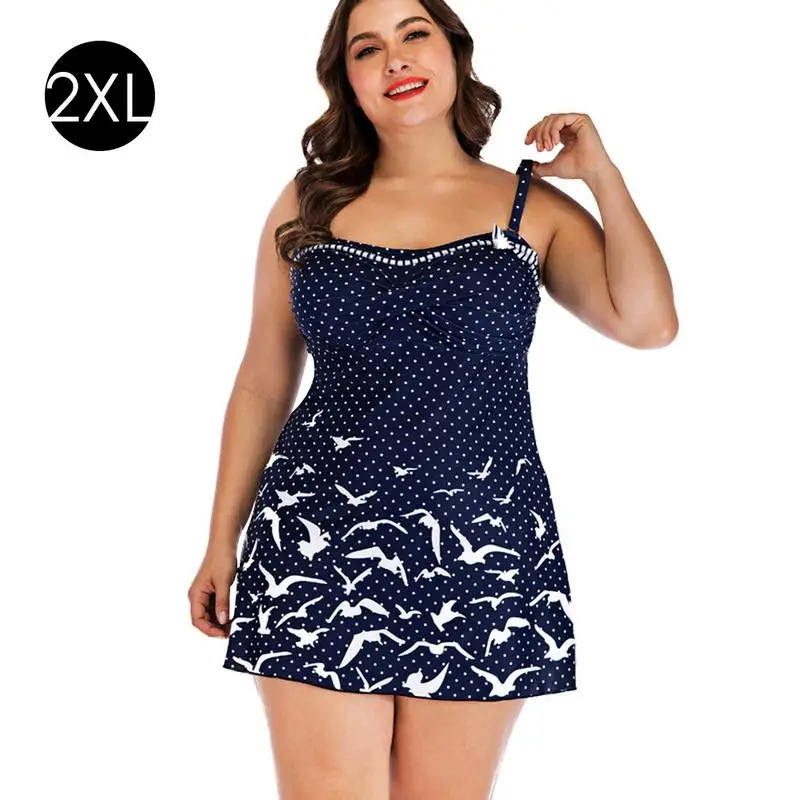 

Ladies Sports Dress Seagull Pattern Large Size Conservative Simple Comfort Type Sexy Dress Chest Pad Without Steel Support New