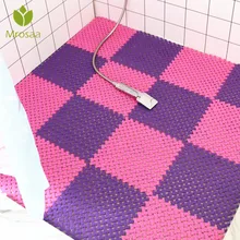 Mrosaa Противоскользящие коврики для ванной комнаты DIY мягкий ковер пластиковый волшебный пэчворк лобзик Сращивание головок стеклянная дверь Ванна Туалет поставка
