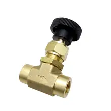 1/" NPT Женский медный игольчатый клапан потока Управляющее давление 3000 PSI сантехника пропан манометр для воды, газа, масла топлива