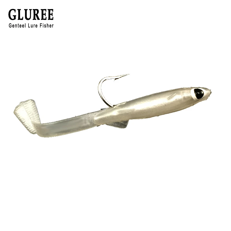 

GLUREE 3Pcs/Lot 5.5cm 8cm Fishing Lures Fish Eel Lure Soft Baits with Hook Small Fish Eel Artificial Bait Fishing Tackle