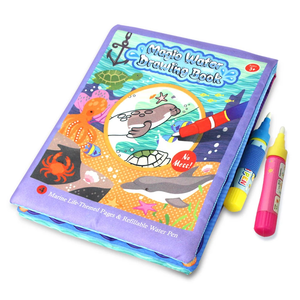 Водная книга для рисования, книга для раскрашивания, ручка для рисования, подарок для детей