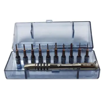 

10pcs Screwdriver Set S2 Alloy Steel Replaced Precision Screwdriver Blade Heads Opening Repair Tool Set HRC59-61