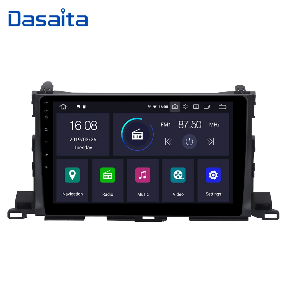 

Dasaita 10.2" Radio Car Android 9.0 Multimedia Player for Toyota Highlander 2015 2016 Car Bluetooth GPS Navigation System