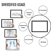 CLAITE A4 3-уровневый Регулируемый бесступенчатый светодиодный светильник высокой яркости, тонкий художественный трафарет, трафарет для рисования