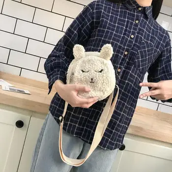 

Plush Heart Shape Messenger Bag for Women Fashion Chain Sling Crossbody Bags Casual Lady Shoulder Handbag Bolsa Feminina
